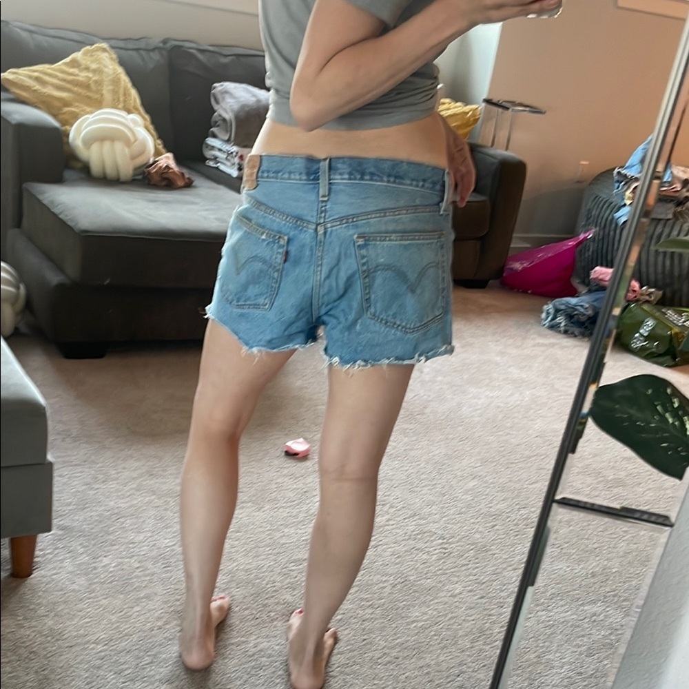 Levi's Light Blue Jean Shorts - Picture 2 of 5